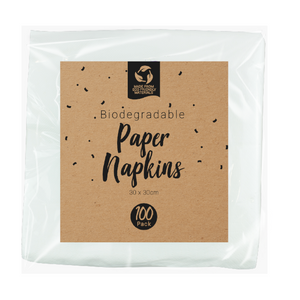 White Paper Napkins 1 Ply (100 Pack)