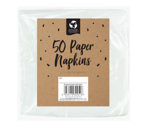 White Paper Napkins (50 Pack)