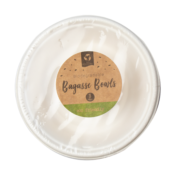 Biodegradable Bagasse Bowls (8 Pack)