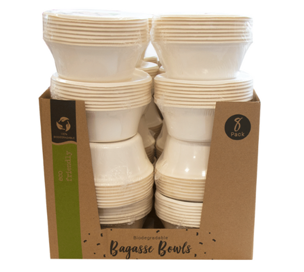 Biodegradable Bagasse Bowls (8 Pack)