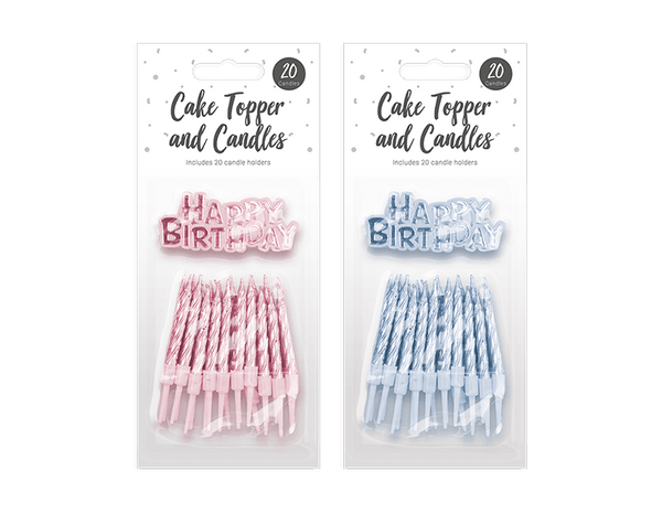 Bright Cake Topper & Candles