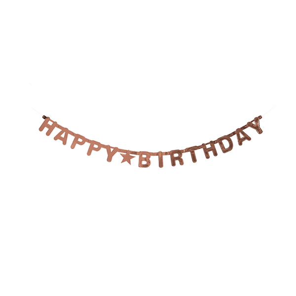 Metallic Happy Birthday Foil Banner (1.4m)