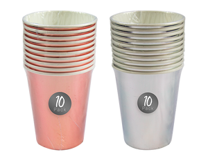 Metallic Paper Cups (10 pack)