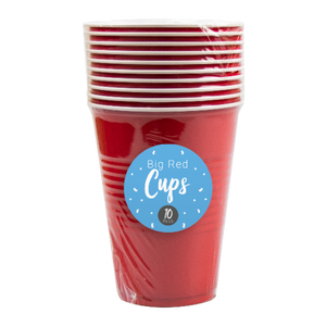 Red Plastic Cup - 18oz (10 Pack)