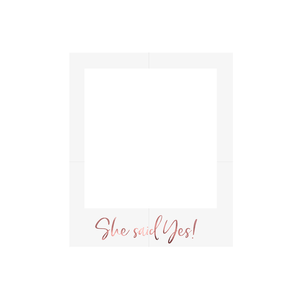 She Said Yes Selfie Photo Frame Rose Gold (50x59.5cm)