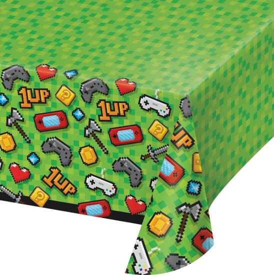Gaming Party Plastic Tablecover All Over Print - (54 x 102")