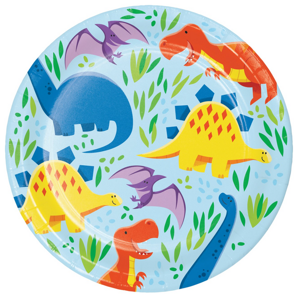 Dinosaur Friends Paper Lunch Plates 7" (8 pack)