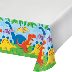 Dinosaur Friends Plastic Tablecover (48 x 88")