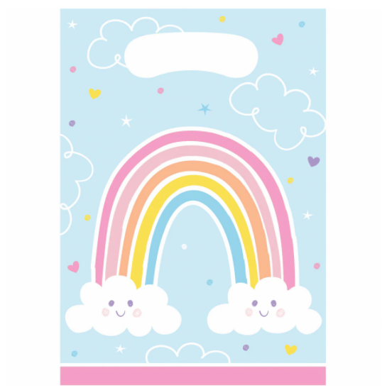 Happy Rainbow Loot Bags (8 Pack)