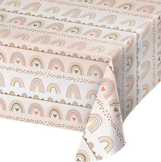 Boho Rainbow Paper Tablecover All Over Print- (54 x 102")