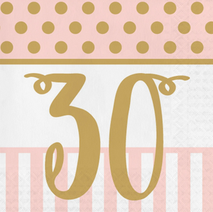 Pink Chic Lunch Napkins 30 3 ply 33cm (20 pack)