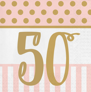 Pink Chic Lunch Napkins 50 3 ply 33cm (20 pack)