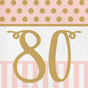 Pink Chic Lunch Napkins 80 3 ply 33cm (20 pack)