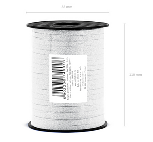 Plastic ribbon - silver (5mm/225m)
