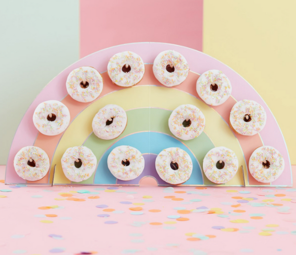 Rainbow Donut Wall Birthday Cake