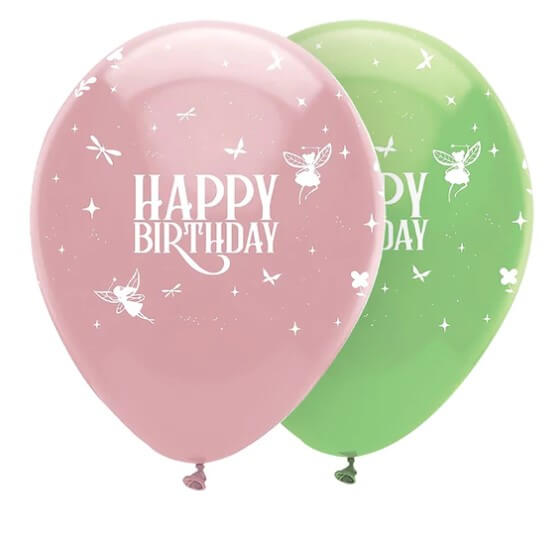 Fairy Forest Latex Balloons All Round Print - 30cm (12")