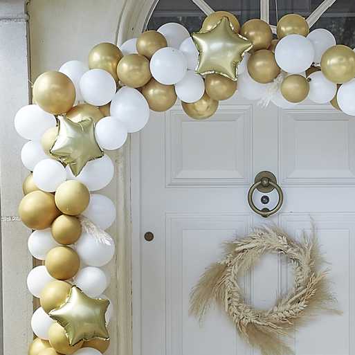 Gold Christmas Door Balloon Arch Kit