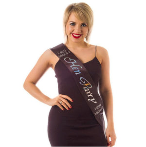 Hen Party Sash with Stones - Black