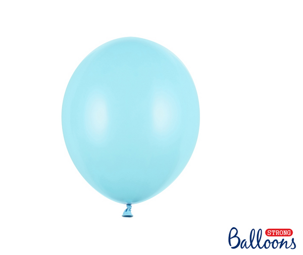 Strong Balloons 23cm - Pastel Light Blue (100 Pack)