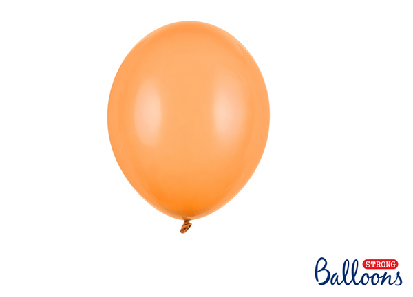 Strong Balloons 23cm - Pastel Bright Orange (100 Pack)