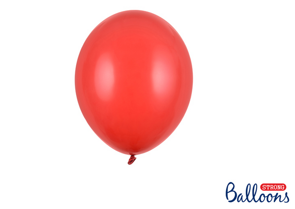 Strong Balloons 23cm - Pastel Poppy Red (100 Pack)