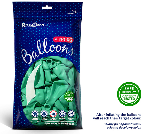Strong Balloons 23cm - Pastel Mint Green (100 Pack)