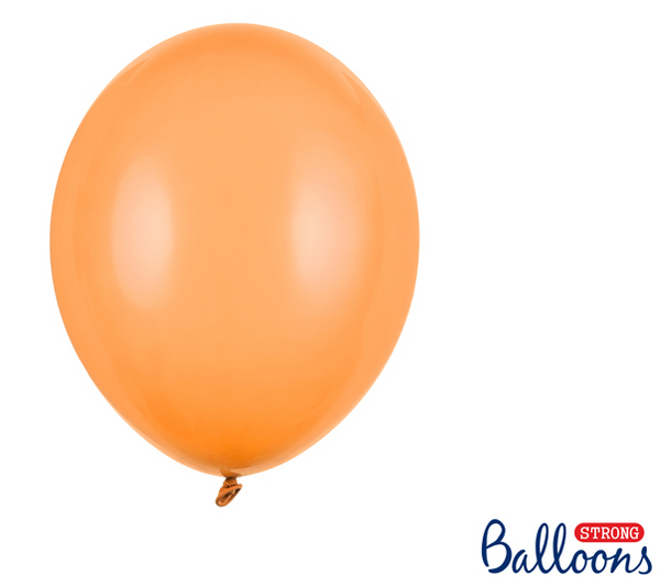 Strong Balloons 27cm - Pastel Bright Orange (50 Pack)