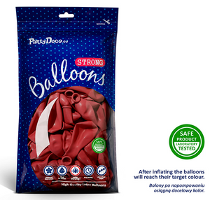 Strong Balloons 27cm - Pastel Poppy Red (50 Pack)