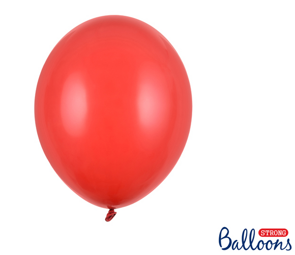 Strong Balloons 27cm - Pastel Poppy Red (50 Pack)