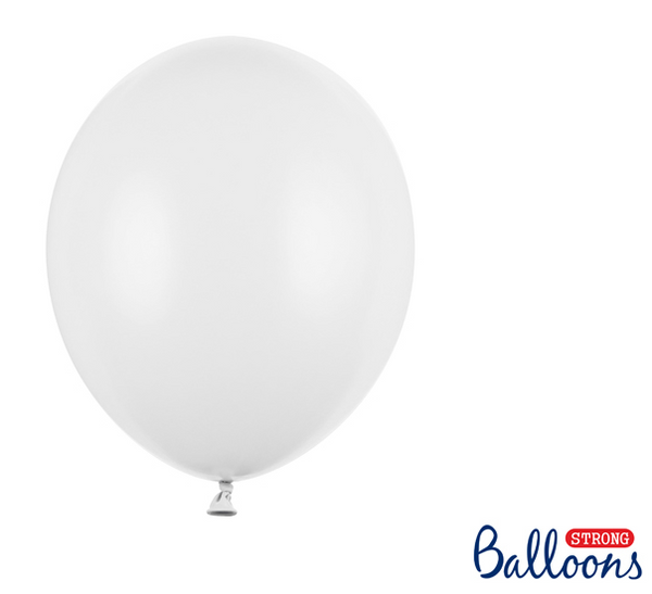 Strong Balloons 27cm - Pastel Pure White (50 Pack)
