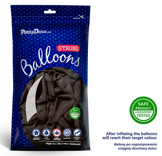 Strong Balloons 27cm - Pastel Cocoa Brown (50 Pack)