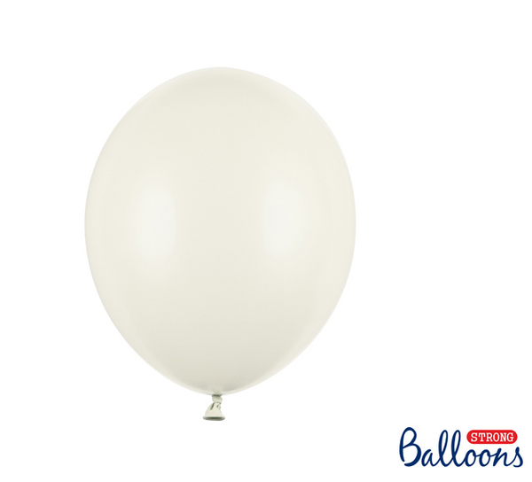 Strong Balloons 27cm - Pastel Light Cream (50 Pack)