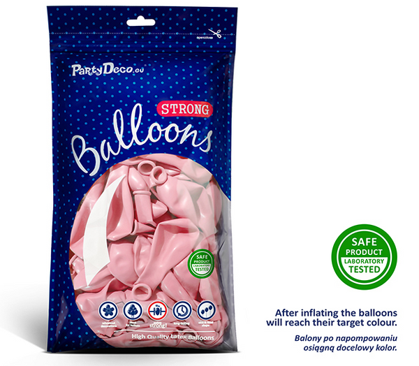 Strong Balloons 27cm - Pastel Pale Pink (50 Pack)
