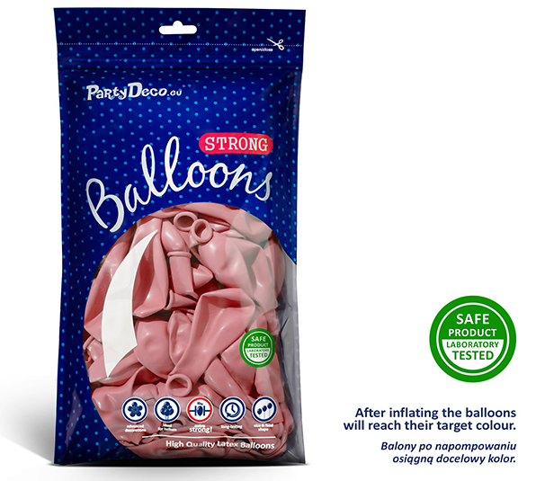 Strong Balloons 27cm - Pastel Baby Pink (50 Pack)