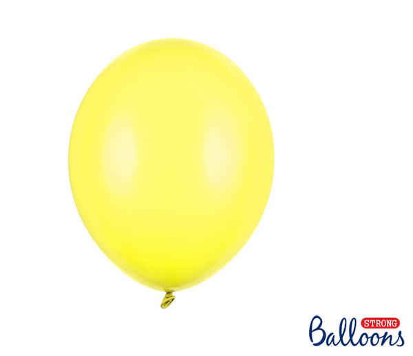 Strong Balloons 27cm - Pastel Lemon Zest (50 Pack)