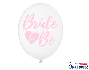 Pink Bride to be Crystal Clear Balloons - 30cm (50 Pack)
