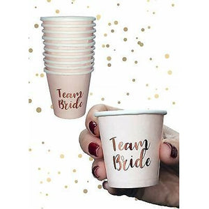 Team Bride Drinking Shot Cups - Rose Gold (10 pack)
