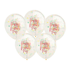 HAPPY MOTHER'S DAY CONFETTI BALLOON (5 PACK)