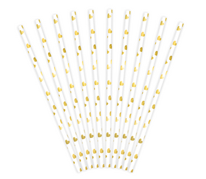 Paper Straws Gold (19.5cm)