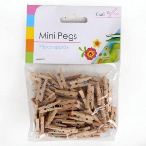 Vintage Craft Mini Pegs (75 Pack)