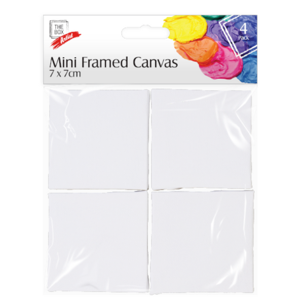 Artist Mini Framed Canvas 7cm x 7cm (4 Pack)