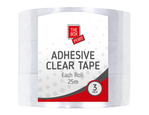 Clear Adhesive Tape - 25m ( 3 Pack)