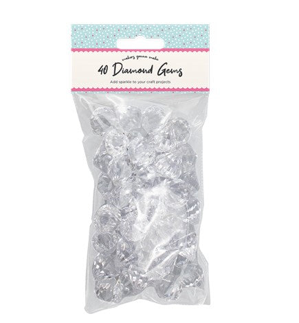 Diamond Shaped Decorative Gems (40 Pack)