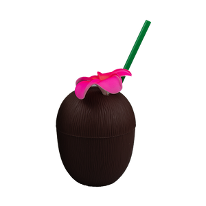 Coconut Cup with Straw