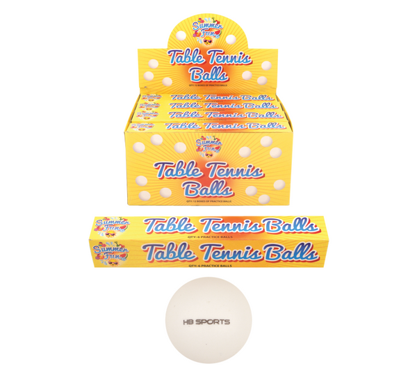 Table Tennis Balls - 4cm - (6 Pack)