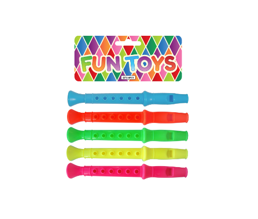 5 Pack Of Assorted Flutes (Random Colours)
