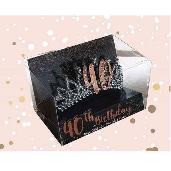 40th Gold Boxed Birthday Tiara