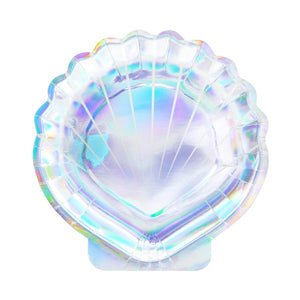 Plates Mermaid - Seashell iridescent (18.5cm )