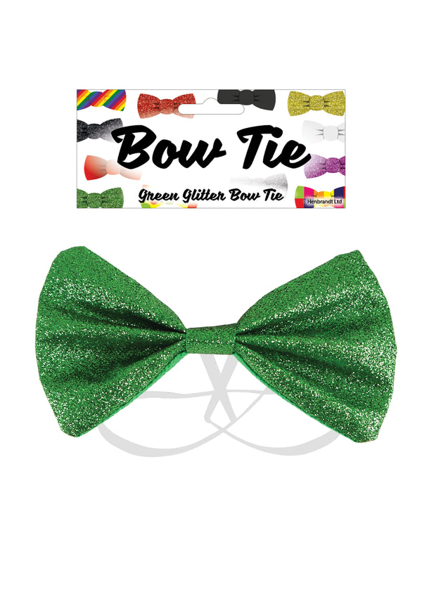 Green Glitter Bow Tie (12x7cm)