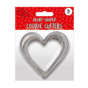 Heart Shaped Cookie Cutters (3 Pack)